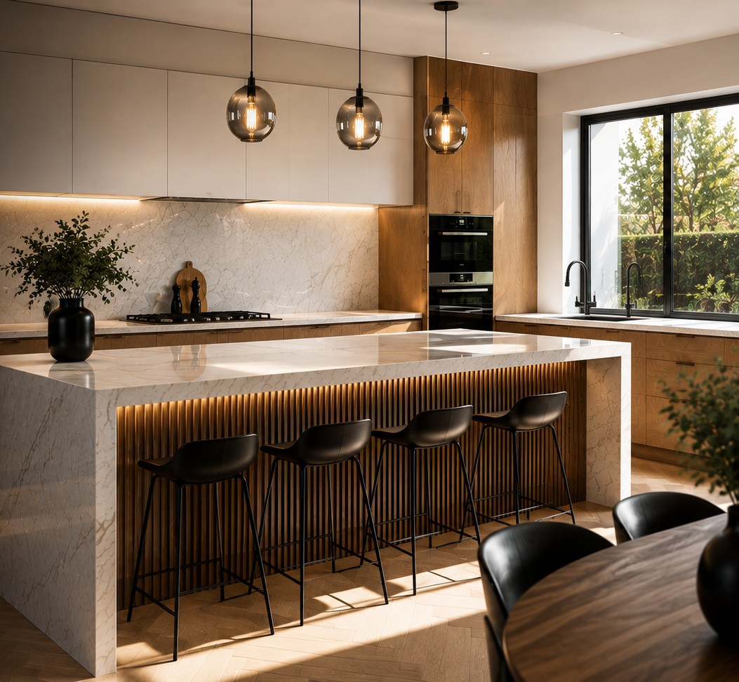 Premium modern kitchen fitted out by Luxe Flow Plumbing