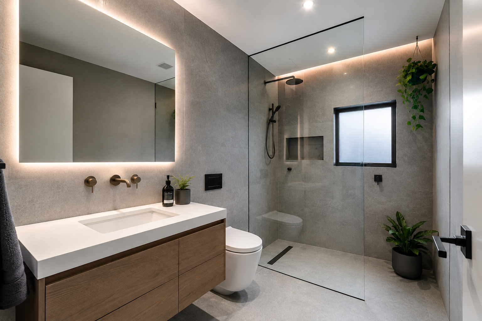 Bathroom renovation plumbing completed by Luxe Flow Plumbing in Perth